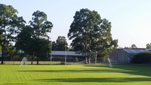 high school sprinkler system